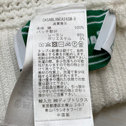 【中古品】【メンズ】 CASABLANCA カサブランカ TENNIS CLUB SHORTS MS24-KW-660-01 テニス クラブ ショーツ ボトムス 短パン 152-260718-sa-14-tei サイズ：L カラー：ホワイト 万代Net店