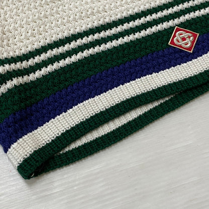【中古品】【メンズ】 CASABLANCA カサブランカ TENNIS CLUB SHORTS MS24-KW-660-01 テニス クラブ ショーツ ボトムス 短パン 152-260718-sa-14-tei サイズ：L カラー：ホワイト 万代Net店