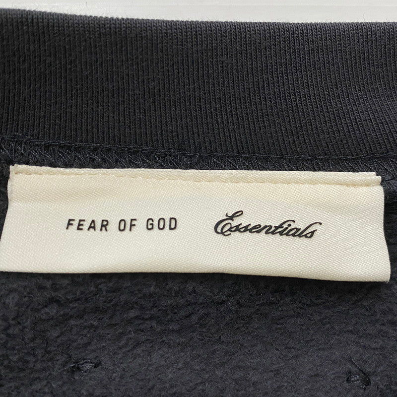 【中古品】【メンズ】 FEAR OF GOD ESSENTIALS フィア オブ ゴッド エッセンシャルズ CAMPUS 90's LONG SLEEVE SWEAT キャンパス 90年代 ロング スリーブ スウェット 長袖 トップス トレーナー 142-260718-sa-06-tei サイズ：L カラー：ブラック 万代Net店