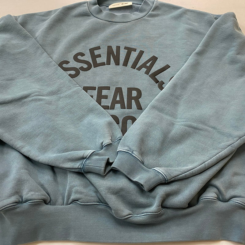 【中古品】【メンズ】 FEAR OF GOD ESSENTIALS フィア オブ ゴッド エッセンシャルズ CAMPUS 90's LONG SLEEVE SWEAT キャンパス 90年代 ロング スリーブ スウェット 長袖 トップス トレーナー 142-260718-sa-04-tei サイズ：L カラー：ブルー 万代Net店