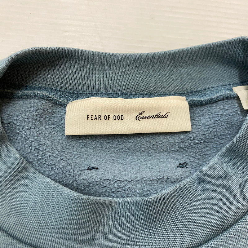 【中古品】【メンズ】 FEAR OF GOD ESSENTIALS フィア オブ ゴッド エッセンシャルズ CAMPUS 90's LONG SLEEVE SWEAT キャンパス 90年代 ロング スリーブ スウェット 長袖 トップス トレーナー 142-260718-sa-04-tei サイズ：L カラー：ブルー 万代Net店