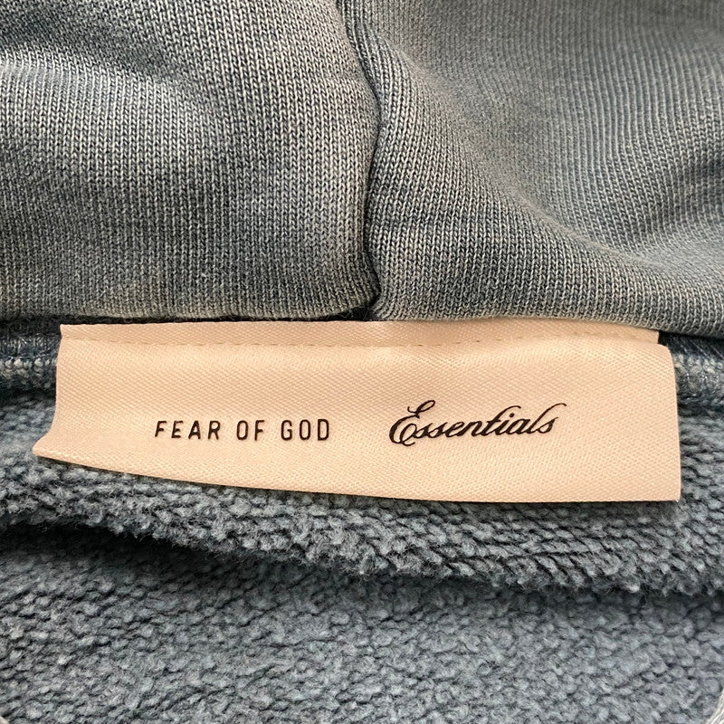 【現状渡し品】【メンズ】 FEAR OF GOD ESSENTIALS CAMPUS フィア オブ ゴッド エッセンシャルズ 90's LOGO HOODIE ロゴ フーディー トップス プルーオーバーパーカー 142-260718-sa-09-tei サイズ：M カラー：ブルー 万代Net店