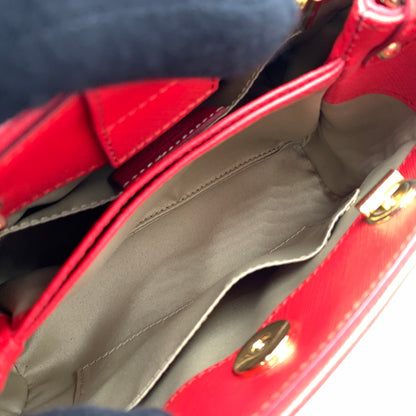 【中古品】【レディース】 Salvatore Ferragamo サルヴァトーレ・フェラガモ AB-21G191 ヴァラリボン 2WAYチェーンバッグ カバン ショルダーバッグ ハンドバッグ 188-260721-ko-03-tei カラー：レッド 万代Net店