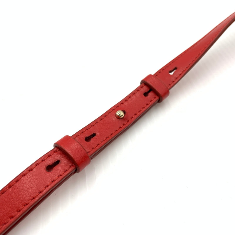 【中古品】【レディース】 Salvatore Ferragamo サルヴァトーレ・フェラガモ FZ-21 O002 ヴァラリボン スタッズショルダーバッグ カバン レザーバッグ 188-260721-ko-04-tei カラー：レッド 万代Net店