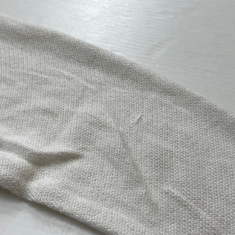【中古品】【メンズ】 HYSTERIC GLAMOUR ヒステリックグラマー GIRL WOMAN LOGO STRETCH LINEN COTTON KNIT 02171NS04 ガール ウーマン ロゴ ストレッチ リネンコットン ニット トップス 140-260719-sa-04-tei サイズ：M カラー：ホワイト 万代Net店
