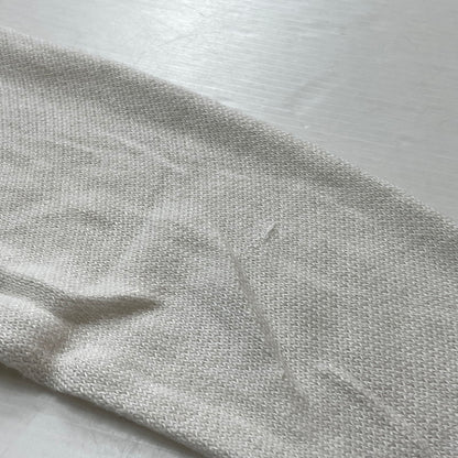 【中古品】【メンズ】 HYSTERIC GLAMOUR ヒステリックグラマー GIRL WOMAN LOGO STRETCH LINEN COTTON KNIT 02171NS04 ガール ウーマン ロゴ ストレッチ リネンコットン ニット トップス 140-260719-sa-04-tei サイズ：M カラー：ホワイト 万代Net店