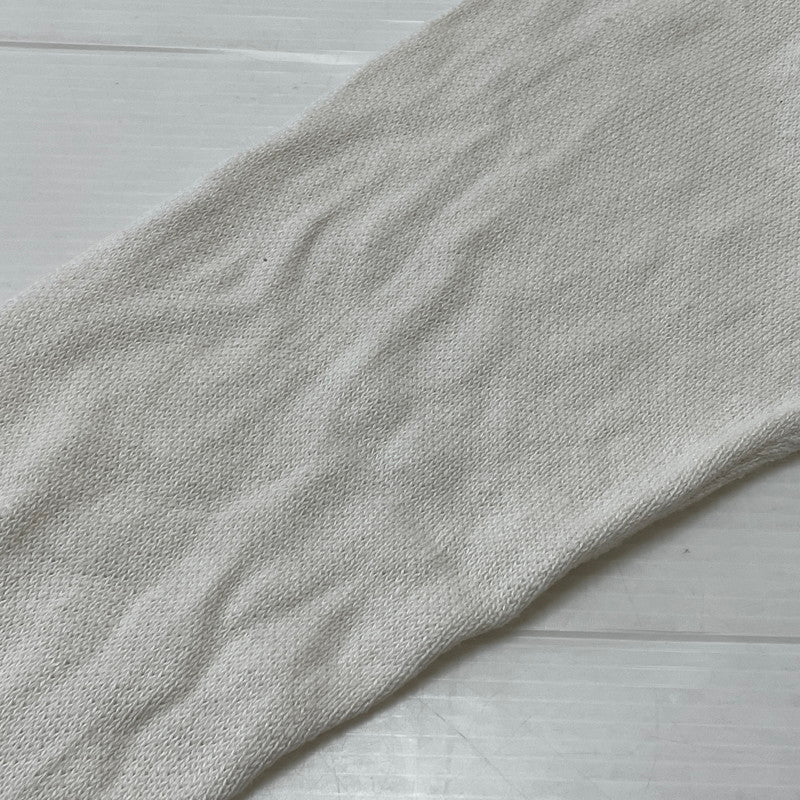 【中古品】【メンズ】 HYSTERIC GLAMOUR ヒステリックグラマー GIRL WOMAN LOGO STRETCH LINEN COTTON KNIT 02171NS04 ガール ウーマン ロゴ ストレッチ リネンコットン ニット トップス 140-260719-sa-04-tei サイズ：M カラー：ホワイト 万代Net店