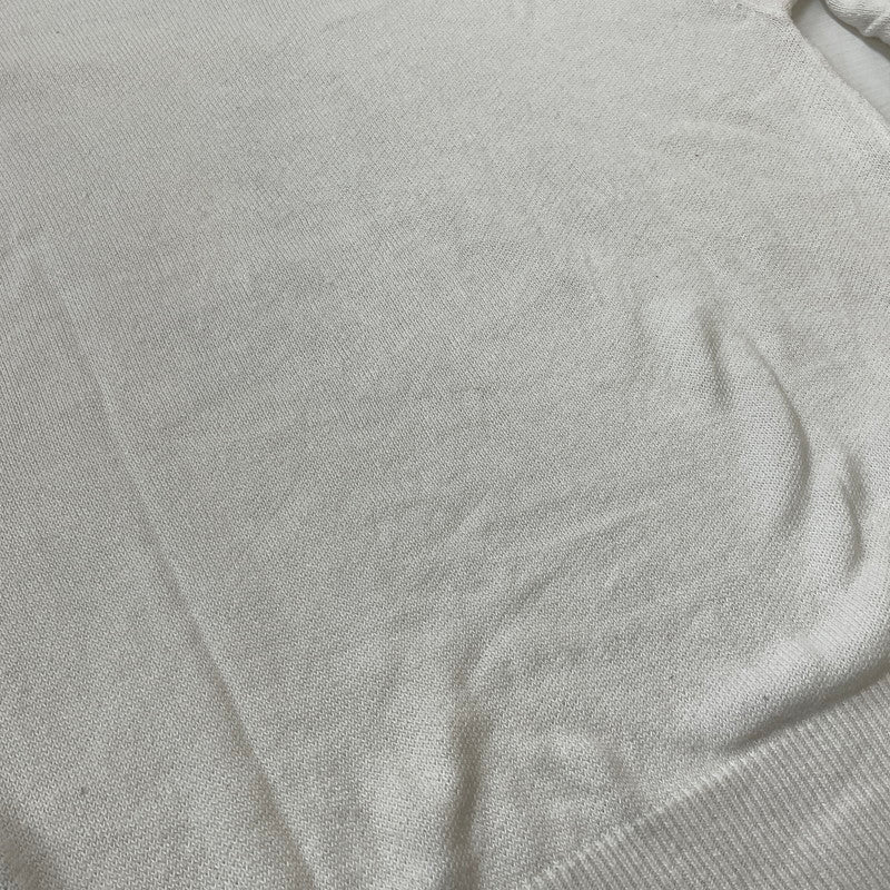 【中古品】【メンズ】 HYSTERIC GLAMOUR ヒステリックグラマー GIRL WOMAN LOGO STRETCH LINEN COTTON KNIT 02171NS04 ガール ウーマン ロゴ ストレッチ リネンコットン ニット トップス 140-260719-sa-04-tei サイズ：M カラー：ホワイト 万代Net店