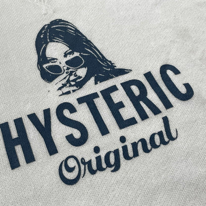 【中古品】【メンズ】 HYSTERIC GLAMOUR ヒステリックグラマー GIRL WOMAN LOGO STRETCH LINEN COTTON KNIT 02171NS04 ガール ウーマン ロゴ ストレッチ リネンコットン ニット トップス 140-260719-sa-04-tei サイズ：M カラー：ホワイト 万代Net店