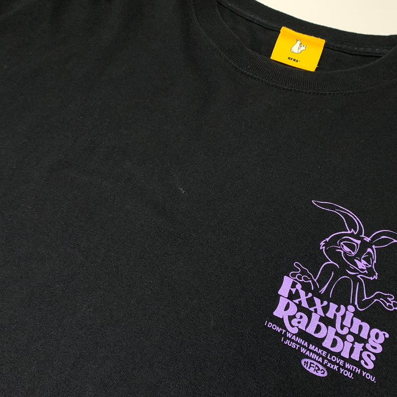 【中古品】【メンズ】 #FR2 エフアールツー CAUTION PRINT S/S TEE コーション プリント ショートスリーブ Tシャツ 半袖 トップス 142-260720-ko-35-tei サイズ：XL カラー：ブラック 万代Net店