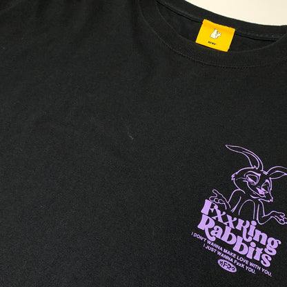 【中古品】【メンズ】 #FR2 エフアールツー CAUTION PRINT S/S TEE コーション プリント ショートスリーブ Tシャツ 半袖 トップス 142-260720-ko-35-tei サイズ：XL カラー：ブラック 万代Net店
