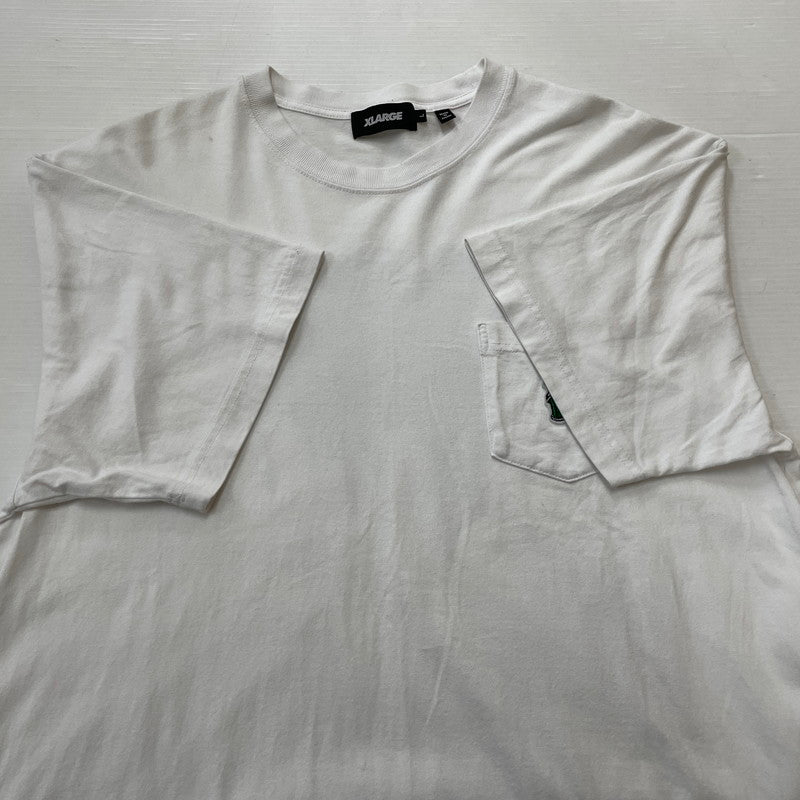 【中古品】【メンズ】 X-LARGE エックス ラージ GRAPHIC LOGO S/S TEE グラフィック ロゴ ショート スリーブ Tシャツ 半袖 トップス 142-260801-sa-23-tei サイズ：L カラー：ホワイト 万代Net店
