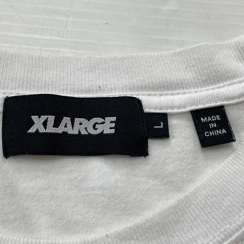 【中古品】【メンズ】 X-LARGE エックス ラージ GRAPHIC LOGO S/S TEE グラフィック ロゴ ショート スリーブ Tシャツ 半袖 トップス 142-260801-sa-23-tei サイズ：L カラー：ホワイト 万代Net店