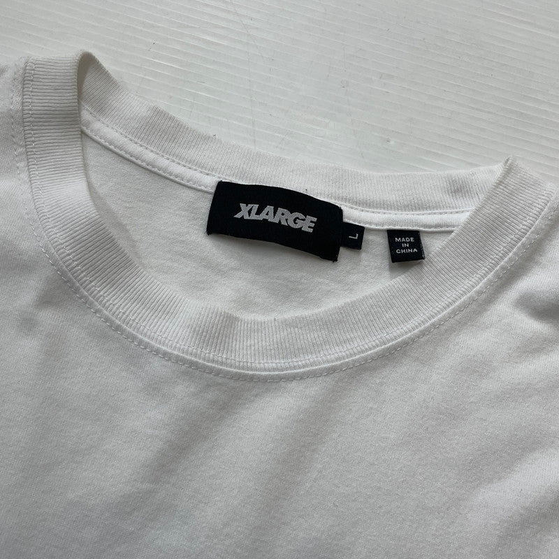 【中古品】【メンズ】 X-LARGE エックス ラージ GRAPHIC LOGO S/S TEE グラフィック ロゴ ショート スリーブ Tシャツ 半袖 トップス 142-260801-sa-23-tei サイズ：L カラー：ホワイト 万代Net店