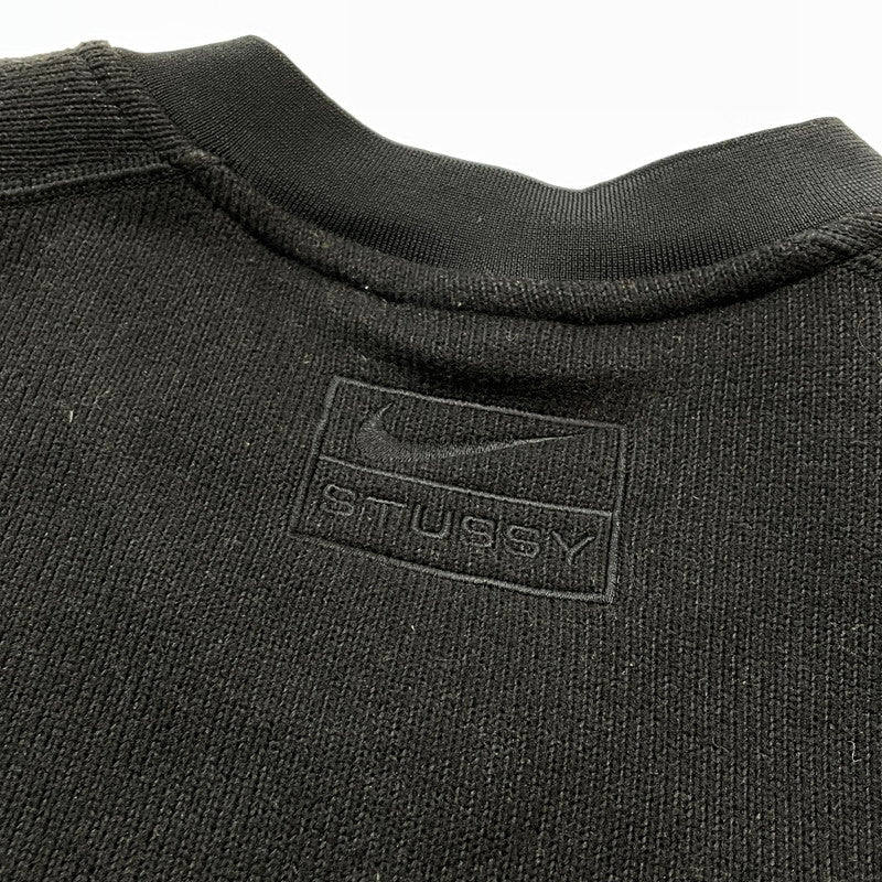 【中古品】【メンズ】 NIKE ナイキ × STUSSY ステューシー 別注コラボ FLEECE THERMAL HQ8528-010 フリース サーマル 長袖 トップス トレーナー 142-260719-sa-05-tei サイズ：M カラー：ブラック 万代Net店