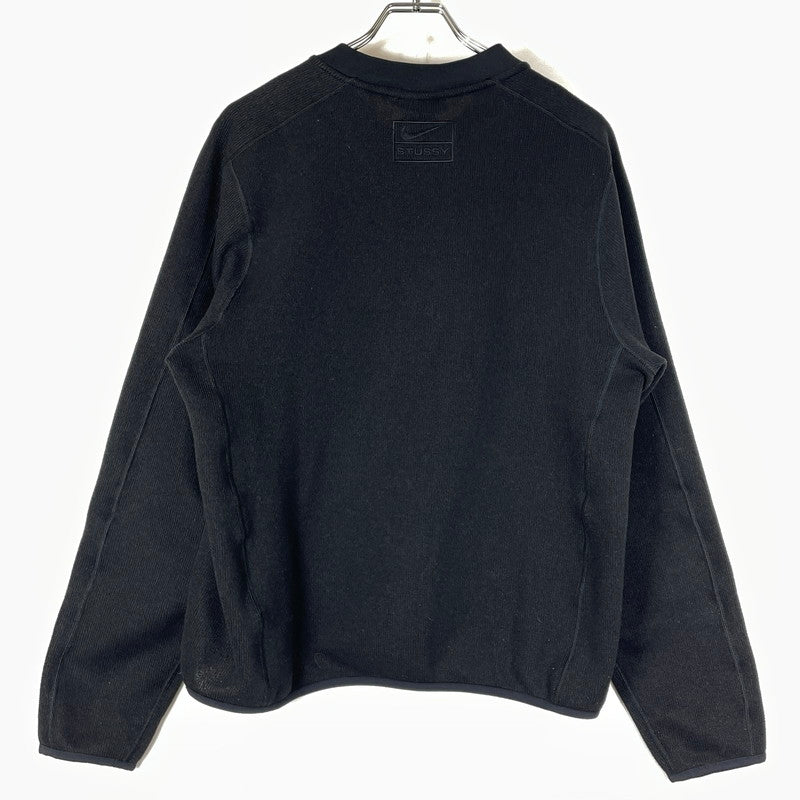 【中古品】【メンズ】 NIKE ナイキ × STUSSY ステューシー 別注コラボ FLEECE THERMAL HQ8528-010 フリース サーマル 長袖 トップス トレーナー 142-260719-sa-05-tei サイズ：M カラー：ブラック 万代Net店