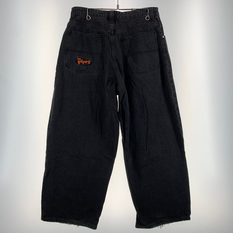 【中古品】【メンズ】 Lee Pipes リー・パイプス × KEBOZ ケボズ 別注 コラボ BAGGY DENIM PANTS LB0438 バギー デニムパンツ ボトムス ワイドパンツ 153-260720-ko-10-tei サイズ：L カラー：ブラック 万代Net店