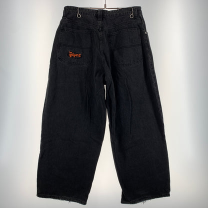 【中古品】【メンズ】 Lee Pipes リー・パイプス × KEBOZ ケボズ 別注 コラボ BAGGY DENIM PANTS LB0438 バギー デニムパンツ ボトムス ワイドパンツ 153-260720-ko-10-tei サイズ：L カラー：ブラック 万代Net店