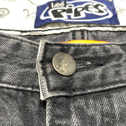 【中古品】【メンズ】 Lee Pipes リー・パイプス × KEBOZ ケボズ 別注 コラボ BAGGY DENIM PANTS LB0438 バギー デニムパンツ ボトムス ワイドパンツ 153-260720-ko-10-tei サイズ：L カラー：ブラック 万代Net店