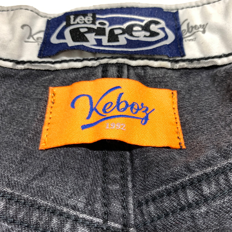 【中古品】【メンズ】 Lee Pipes リー・パイプス × KEBOZ ケボズ 別注 コラボ BAGGY DENIM PANTS LB0438 バギー デニムパンツ ボトムス ワイドパンツ 153-260720-ko-10-tei サイズ：L カラー：ブラック 万代Net店