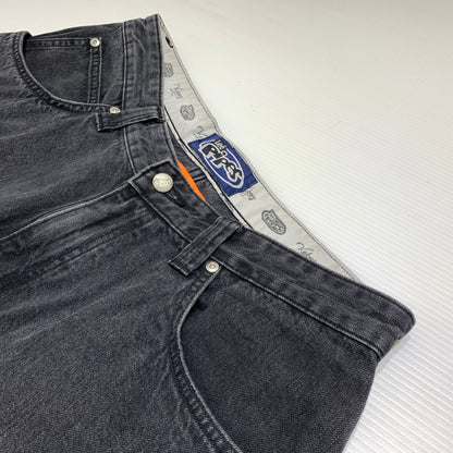 【中古品】【メンズ】 Lee Pipes リー・パイプス × KEBOZ ケボズ 別注 コラボ BAGGY DENIM PANTS LB0438 バギー デニムパンツ ボトムス ワイドパンツ 153-260720-ko-10-tei サイズ：L カラー：ブラック 万代Net店