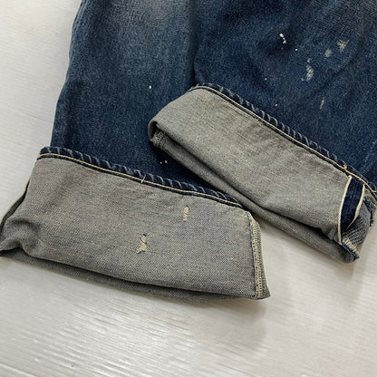 【中古品】【メンズ】 GOLD ゴールド RECYCLED WASTE SUVIN COTTON YARN 14OZ DENIM 5POCKET WIDE PANTS GL42579H リサイクルド ウェスト スヴィンコットン ヤーン ボトムス ジーンズ デニム 156-260719-sa-08-tei サイズ：L カラー：インディゴ 万代Net店