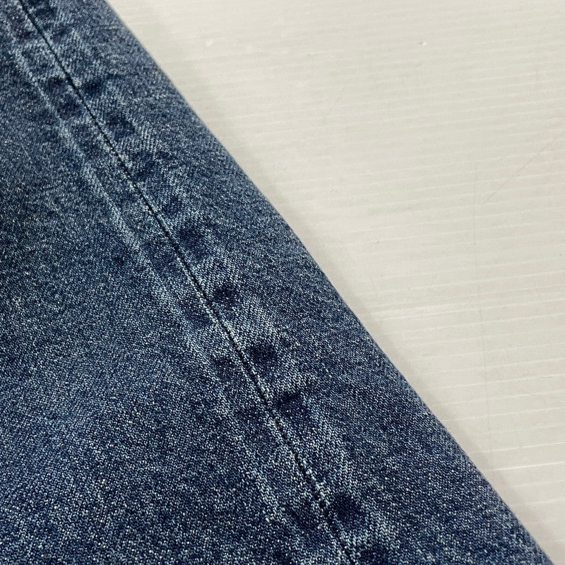 【中古品】【メンズ】 GOLD ゴールド RECYCLED WASTE SUVIN COTTON YARN 14OZ DENIM 5POCKET WIDE PANTS GL42579H リサイクルド ウェスト スヴィンコットン ヤーン ボトムス ジーンズ デニム 156-260719-sa-08-tei サイズ：L カラー：インディゴ 万代Net店