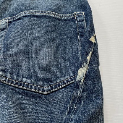 【中古品】【メンズ】 GOLD ゴールド RECYCLED WASTE SUVIN COTTON YARN 14OZ DENIM 5POCKET WIDE PANTS GL42579H リサイクルド ウェスト スヴィンコットン ヤーン ボトムス ジーンズ デニム 156-260719-sa-08-tei サイズ：L カラー：インディゴ 万代Net店