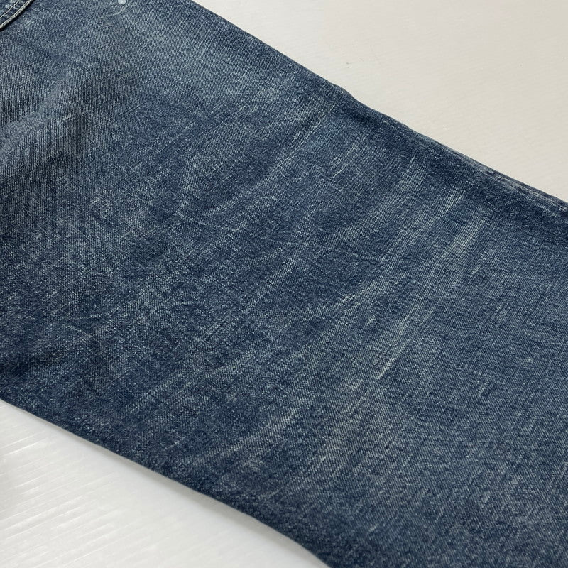 【中古品】【メンズ】 GOLD ゴールド RECYCLED WASTE SUVIN COTTON YARN 14OZ DENIM 5POCKET WIDE PANTS GL42579H リサイクルド ウェスト スヴィンコットン ヤーン ボトムス ジーンズ デニム 156-260719-sa-08-tei サイズ：L カラー：インディゴ 万代Net店