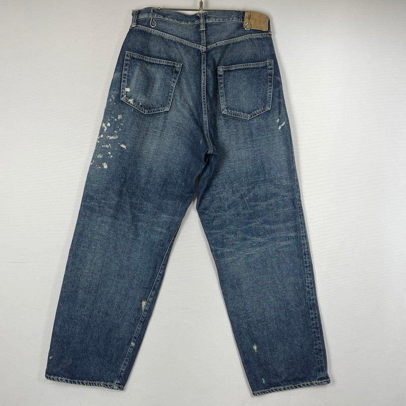 【中古品】【メンズ】 GOLD ゴールド RECYCLED WASTE SUVIN COTTON YARN 14OZ DENIM 5POCKET WIDE PANTS GL42579H リサイクルド ウェスト スヴィンコットン ヤーン ボトムス ジーンズ デニム 156-260719-sa-08-tei サイズ：L カラー：インディゴ 万代Net店