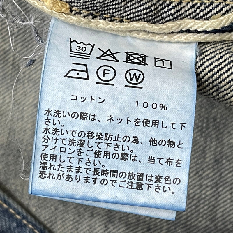 【中古品】【メンズ】 GOLD ゴールド RECYCLED WASTE SUVIN COTTON YARN 14OZ DENIM 5POCKET WIDE PANTS GL42579H リサイクルド ウェスト スヴィンコットン ヤーン ボトムス ジーンズ デニム 156-260719-sa-08-tei サイズ：L カラー：インディゴ 万代Net店