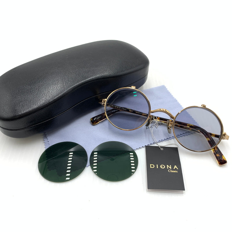 【中古品】【メンズ】 DIGNA Classic ディグナ クラシック SUNGLASS 990 サングラス アイウェア メガネ 203-260723-ko-13-tei サイズ：43□24-140 カラー：ゴールド系 万代Net店