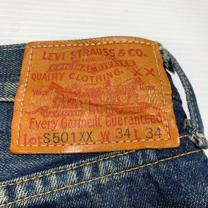 【現状渡し品】【メンズ】 Levi's リーバイス S501XX DENIM PANTS 44501-0030 デニムパンツ ボトムス ジーンズ 大戦モデル 復刻 156-260720-ko-24-tei サイズ：34 カラー：インディゴ 万代Net店