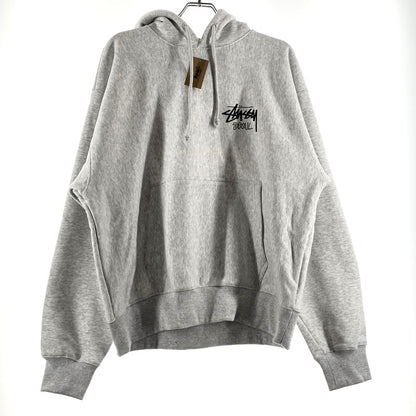 【中古品】【メンズ】 STUSSY ステューシー SEOUL LOGO HOODIE 392380 ロゴ フーディ 長袖 トップス プルオーバーパーカー 142-260720-sa-28-tei サイズ：L カラー：グレー系 万代Net店