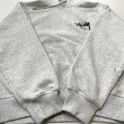 【中古品】【メンズ】 STUSSY ステューシー SEOUL LOGO HOODIE 392380 ロゴ フーディ 長袖 トップス プルオーバーパーカー 142-260720-sa-28-tei サイズ：L カラー：グレー系 万代Net店
