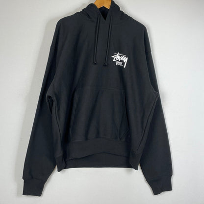 【中古品】【メンズ】 STUSSY ステューシー SEOUL LOGO HOODIE 392380 ロゴ フーディ 長袖 トップス プルオーバーパーカー 142-260720-sa-29-tei サイズ：XL カラー：ブラック 万代Net店