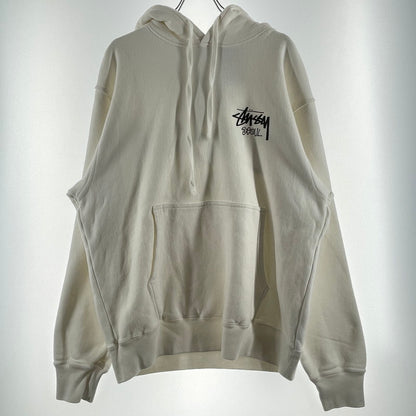 【中古品】【メンズ】 STUSSY ステューシー SEOUL LOGO HOODIE 392380 ロゴ フーディ 長袖 トップス プルオーバーパーカー 142-260720-sa-30-tei サイズ：L カラー：ホワイト系 万代Net店