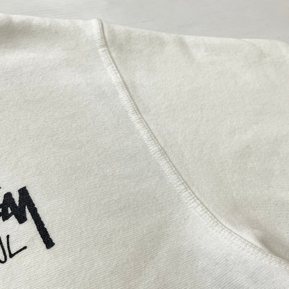 【中古品】【メンズ】 STUSSY ステューシー SEOUL LOGO HOODIE 392380 ロゴ フーディ 長袖 トップス プルオーバーパーカー 142-260720-sa-30-tei サイズ：L カラー：ホワイト系 万代Net店