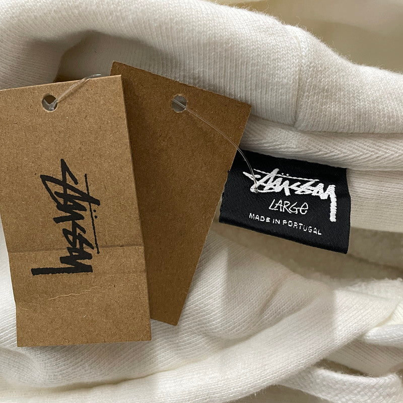 【中古品】【メンズ】 STUSSY ステューシー SEOUL LOGO HOODIE 392380 ロゴ フーディ 長袖 トップス プルオーバーパーカー 142-260720-sa-30-tei サイズ：L カラー：ホワイト系 万代Net店