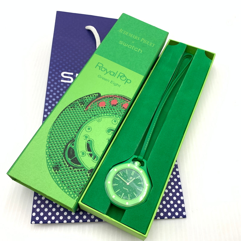 【中古品】【メンズ/レディース】 Swatch スウォッチ ×Audemars Piguet オーデマ・ピゲ 別注 コラボ ROYAL POP GREEN EIGHT ロイヤル ポップ グリーン エイト 時計 アクセサリー 197-260724-ko-01-tei カラー：グリーン 万代Net店
