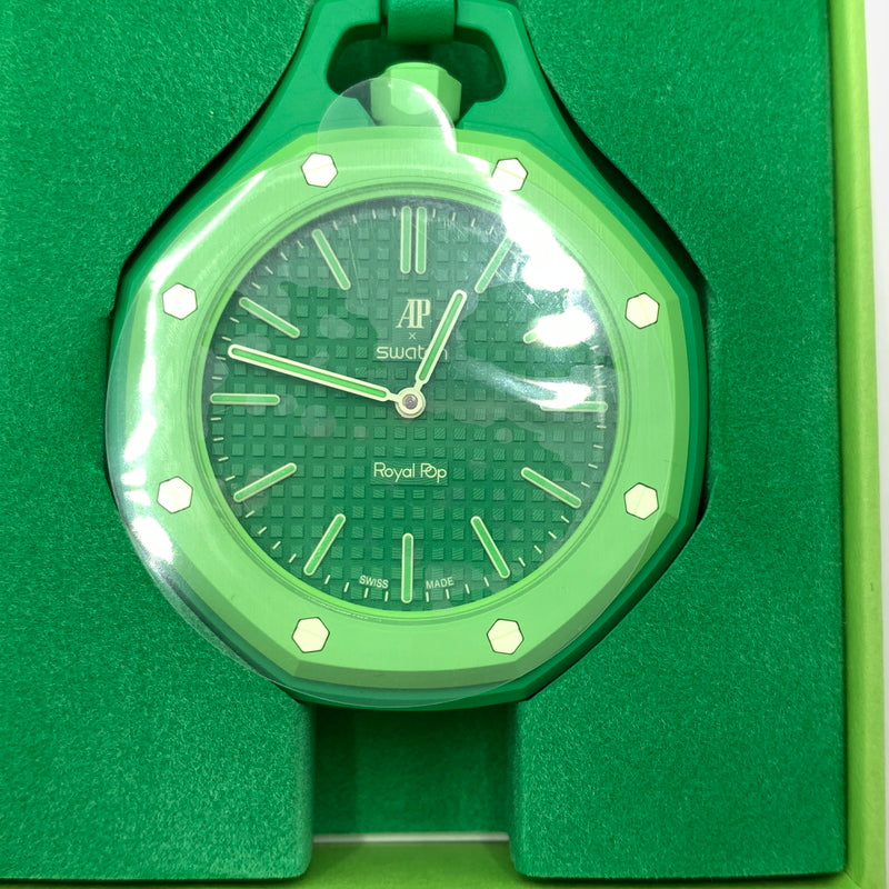 【中古品】【メンズ/レディース】 Swatch スウォッチ ×Audemars Piguet オーデマ・ピゲ 別注 コラボ ROYAL POP GREEN EIGHT ロイヤル ポップ グリーン エイト 時計 アクセサリー 197-260724-ko-01-tei カラー：グリーン 万代Net店