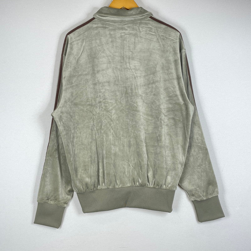 【中古品】【メンズ】 ADIDAS アディダス FIREBIRD VELOUR TRACK TOP KD9377 ファイヤーバード ベロア トラック トップ アウター ジャージ 148-260720-sa-22-tei サイズ：M カラー：カーキ 万代Net店
