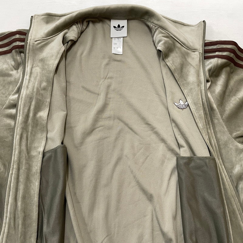 【中古品】【メンズ】 ADIDAS アディダス FIREBIRD VELOUR TRACK TOP KD9377 ファイヤーバード ベロア トラック トップ アウター ジャージ 148-260720-sa-22-tei サイズ：M カラー：カーキ 万代Net店