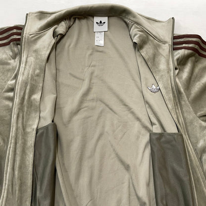 【中古品】【メンズ】 ADIDAS アディダス FIREBIRD VELOUR TRACK TOP KD9377 ファイヤーバード ベロア トラック トップ アウター ジャージ 148-260720-sa-22-tei サイズ：M カラー：カーキ 万代Net店