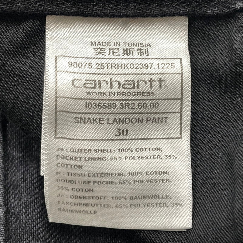 【中古品】【メンズ】 CARHARTT カーハート SNAKE LANDON PANT スネーク ランドン パンツ ボトムス デニム ジーンズ 156-260720-sa-21-tei サイズ：30 カラー：ブラック 万代Net店