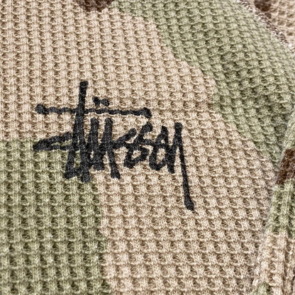 【中古品】【メンズ】 STUSSY ステューシー BASIC STUSSY THERMAL 1140356 ベーシック ステューシー サーマル 長袖 トップス　 142-260721-sa-17-tei サイズ：L カラー：カモ柄 万代Net店