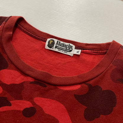 【中古品】【メンズ】 A BATHIBG APE ア ベイシング エイプ SHARK L/S TEE 001LTI301007M シャーク ロング スリーブ Tシャツ 長袖 トップス 142-260731-sa-10-tei サイズ：XL カラー：レッド 万代Net店