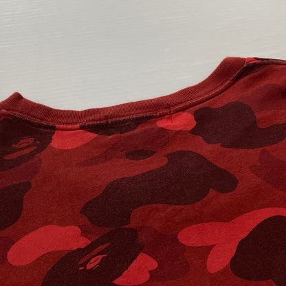 【中古品】【メンズ】 A BATHIBG APE ア ベイシング エイプ SHARK L/S TEE 001LTI301007M シャーク ロング スリーブ Tシャツ 長袖 トップス 142-260731-sa-10-tei サイズ：XL カラー：レッド 万代Net店