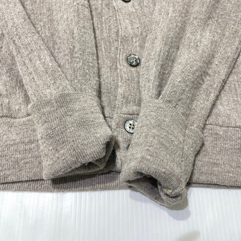 【中古品】【メンズ】 IZOD LACOSTE アイゾッド ラコステ 90's ACRYLIC KNIT CARDIGAN 90年代 アクリル ニット カーディガン 長袖 トップス 145-260828-yo-03-teih サイズ：不明 カラー：ベージュ系 万代Net店
