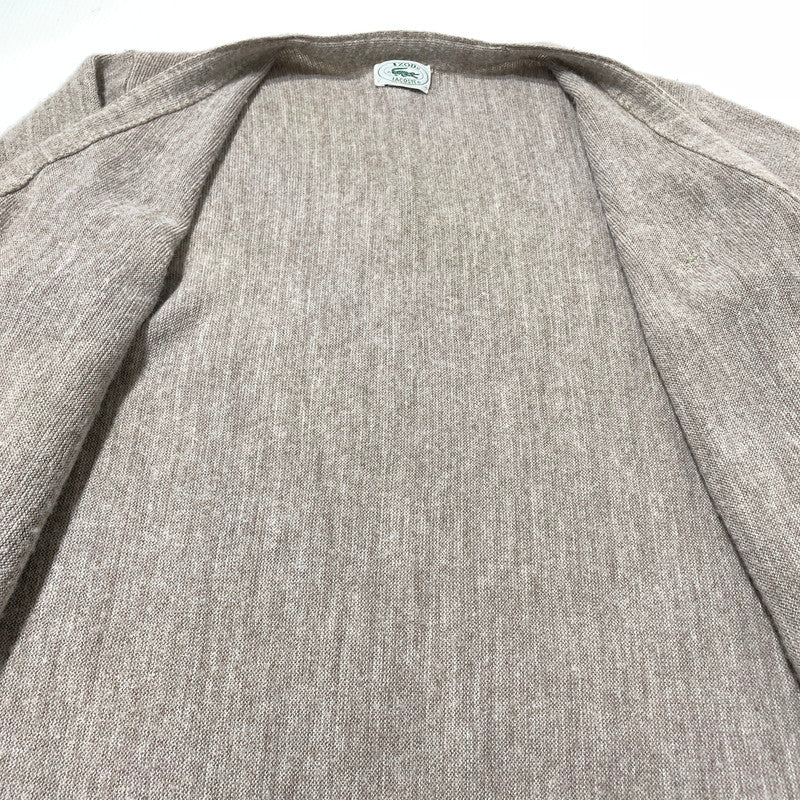 【中古品】【メンズ】 IZOD LACOSTE アイゾッド ラコステ 90's ACRYLIC KNIT CARDIGAN 90年代 アクリル ニット カーディガン 長袖 トップス 145-260828-yo-03-teih サイズ：不明 カラー：ベージュ系 万代Net店